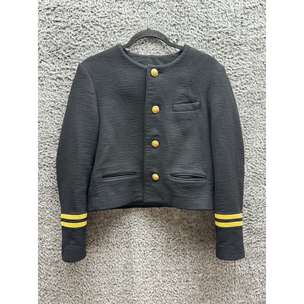 Celine Black Cashmere‎ Spencer Captain's Jacket Women's Size 40